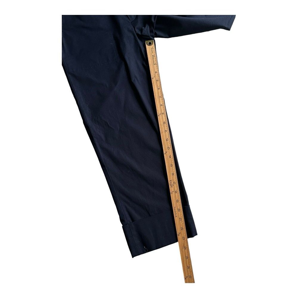 Ralph Lauren‎ Black Label Stretch Roll Up Legs Cotton Pants Black Size 4 - Picture 6 of 13